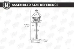 Christmas Flashlight Laser Cut | 3D Christmas Lantern Post Product Image 3
