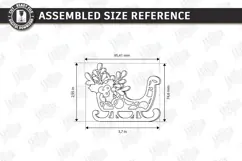 3D Layered Christmas Ornament Laser Cut | Christmas Sleigh Product Image 3