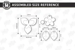 Leather Keychain Laser Cut | Bag Charm | Flower Bag Tag SVG Product Image 2