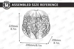 3D Christmas Ornament Paper Cut | Filigree Sphere Hanging Or Product Image 2