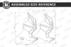 Hanging Bat Decor Laser Cut | Halloween Bat Ornament | CNC Product Image 2