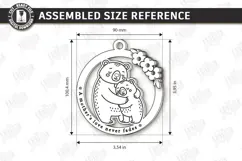 Mother's Day Floral Ornament Laser Cut | Gift Tag SVG | CNC Product Image 2