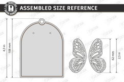 Acrylic Butterfly Wing Earrings Laser Cut Bundle | CNC File Product Image 15