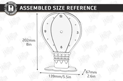 Kids Table Clock Laser Cut | Hot Air Balloon | Kids Laser Product Image 2
