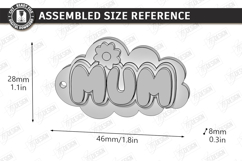 Mother's Day Keychain Laser Cut | Granny Keyring |Floral SVG Product Image 3