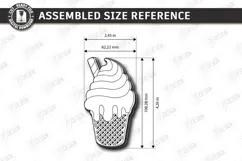 Ice Cream Coloring Laser Cut | Kids Craft | Coloring Toy SVG Product Image 2