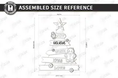 Wooden Christmas Tree Wall Decor Laser Cut | Christmas Signs Product Image 2