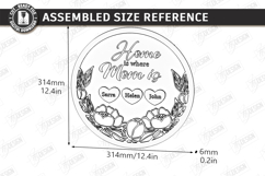 Family Name Sign Laser Cut | Mother's Day Gift Idea | CNC Product Image 2