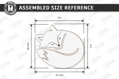 Cute Sleeping Animal Corner Bookmark Laser Cut | Fox SVG Product Image 2