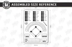 3D Wooden Baseball Dice Board Game Laser Cut | Dice Game Product Image 3