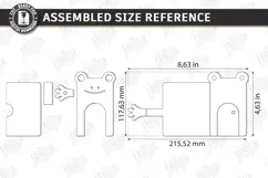 Animal Leather Key Holder Laser Cut | Frog Card Holder Laser Product Image 2