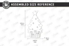Wooden Christmas Wall Decor Laser Cut | Christmas Tree SVG Product Image 2