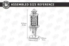 Christmas Flashlight Laser Cut | 3D Christmas Lantern Post Product Image 3