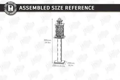 Christmas Flashlight Laser Cut | 3D Christmas Lantern Post Product Image 3