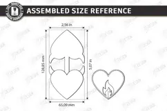 Leather Keychain Laser Cut | Bag Tag | Bag Charm | Heart SVG Product Image 2