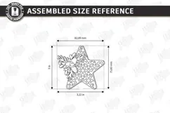 3D Layered Christmas Ornament Laser Cut | Christmas Star Product Image 3