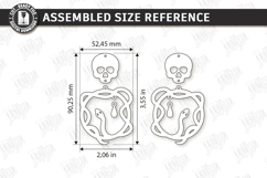 Halloween Earrings Laser Cut | Skull Dangle Earrings | Snake Product Image 2