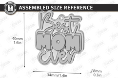 Mother's Day Keychain Laser Cut Bundle | Floral Mom Keyring Product Image 17