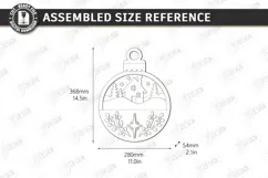 Wooden Christmas Wall Decor Laser Cut | Christmas Ornament Product Image 2