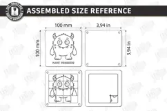 Wooden Sliding Puzzle Laser Cut | Montessori | Cute Monster Product Image 2