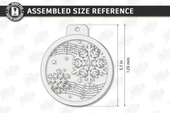 Musical Notes Christmas Ornament Laser Cut | Hanging Decor Product Image 2