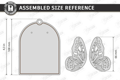 Acrylic Butterfly Wing Earrings Laser Cut | Pendant Earrings Product Image 3