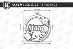 Mother's Day Floral Ornament Laser Cut | Gift Tag SVG | CNC Product Image 2