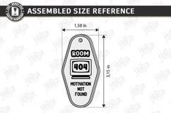 Retro Sarcastic Motel Keychain Laser Cut | Laser Engraving Product Image 2