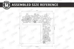 Gold Door Corner Laser Cut| Christmas Wall Decor | Deer Product Image 2