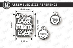 Mother's Day Personalized Keychains Laser Cut Bundle SVG Product Image 21