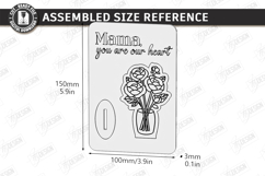 Mother's Day Wooden Card Laser Cut | Layered Card SVG | CNC Product Image 3