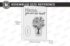Mother's Day Wooden Card Laser Cut | Layered Card SVG | CNC Product Image 3