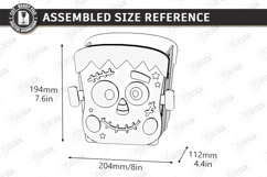 Halloween Treat Basket Laser Cut | Candy Box with Monster Product Image 2