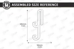 Shower Glass Hook SVG Acrylic Over Door Towel Holder Laser Product Image 3