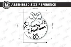 Acrylic Christmas Ornament Laser Cut | Christmas Tree Décor Product Image 2
