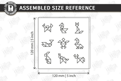 Geometric Tangram Puzzles Laser Cut Bundle | Montessori Toys Product Image 12