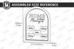 Family Name Sign Laser Cut | Mother's Day Gift Idea | CNC Product Image 2