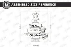 Wooden Christmas Tree Wall Decor Laser Cut | Christmas Signs Product Image 2