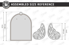 Acrylic Butterfly Wing Earrings Laser Cut Bundle | CNC File Product Image 17