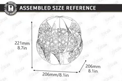 3D Christmas Ornament Paper Cut | Filigree Sphere Hanging Or Product Image 2