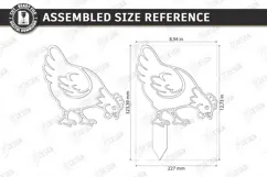 Wooden Garden Stake Laser Cut | Garden Sign | Chicken Laser Product Image 2