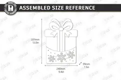 Wooden Christmas Wall Decor Laser Cut | Christmas Gift Box Product Image 2