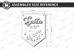 Personalized Santa Please Stop Here Banner Laser Cut | CNC Product Image 2