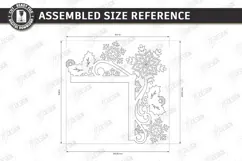Gold Door Corner Laser Cut| Christmas Wall Decor | Snowflake Product Image 2
