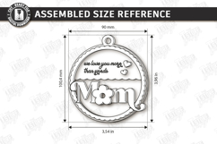 Mother's Day Floral Ornament Laser Cut | Gift Tag SVG | CNC Product Image 2