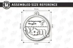 Mother's Day Floral Ornament Laser Cut | Gift Tag SVG | CNC Product Image 2