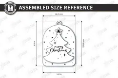 Acrylic Christmas Ornament Laser Cut | Christmas Tree Décor Product Image 2