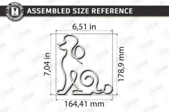 One Line Poodle Decor Laser Cut | Dog Art Tabletop Decor Product Image 2
