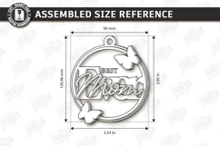 Mother's Day Floral Ornament Laser Cut Bundle | Gift Tag SVG Product Image 23