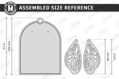 Acrylic Butterfly Wing Earrings Laser Cut Bundle | CNC File Product Image 18